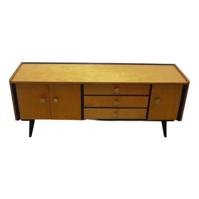 Mid-Century Modern German Lowboard in Ashwood, 1960s For Sale