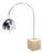 Vintage Mid Century Arco Marble Cube Base Chrome Table Lamp For Sale