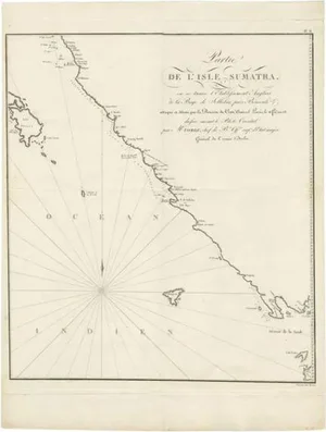 Antique Map of Sumatra by Tardieu, 1811