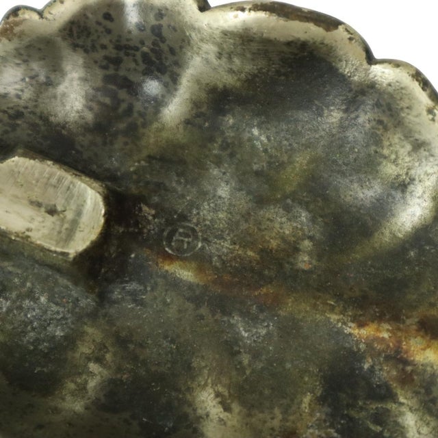 Large Sunflower Ashtray in Silver-Plated Bronze from S. Agudo, 1950s For Sale - Image 18 of 18