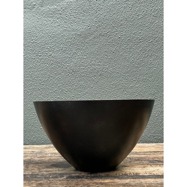 Black Vintage MCM Enamel Bowl For Sale - Image 8 of 12