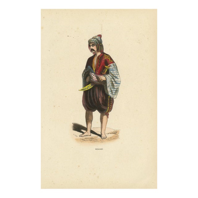 Markaert, Bulgarian Man in Traditional Dress, 1845, Hand-Coloured Lithograph on Paper For Sale