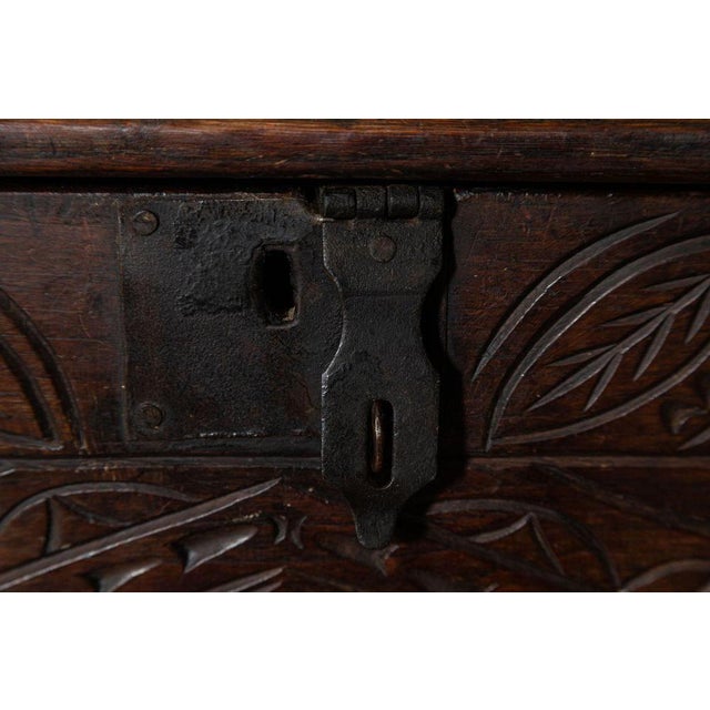 18th Century Irish Oak Bible Box Coffer Stool For Sale - Image 12 of 17
