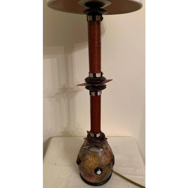 French Table Lamp by Helene Angeli, 1980s, in Flawless conditions. Designed 1980 to 1989 This piece has an attribution...