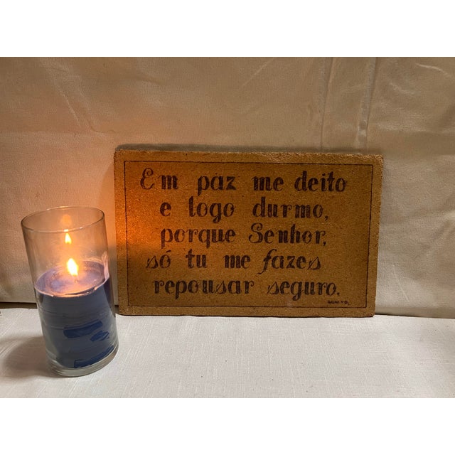 Up for consideration is a beautiful vintage cork Portuguese psalm decorative piece. This would look lovely in your home...