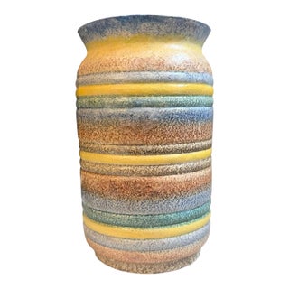 1930s Art Deco Futurist Italian Ceramic Vase by Ceramiche Di Albisola For Sale