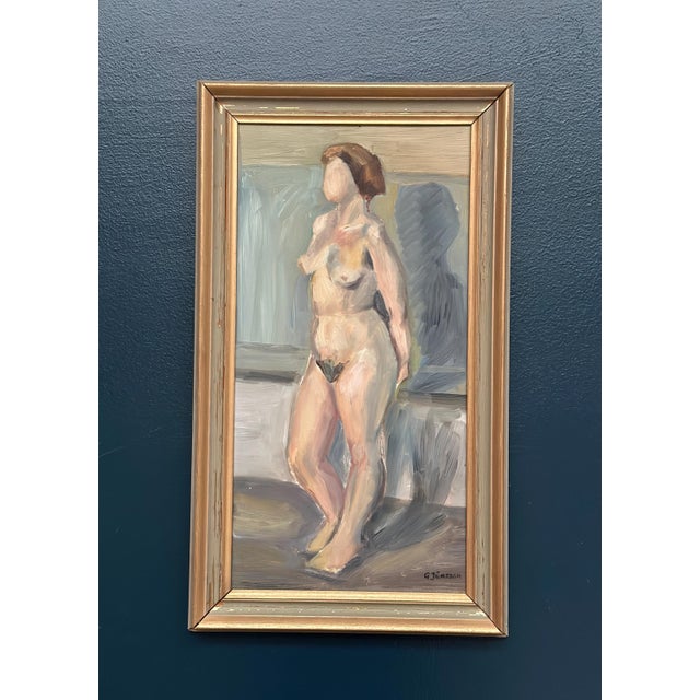 Gunnar Jonsson, Nude Woman, 1960s, Oil on Panel For Sale - Image 14 of 17