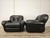 Vintage Club Chairs in Black Leather, 1970, Set of 2 For Sale - Image 4 of 18