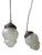 Antique Edwardian Style Etched Glass and Copper Pendant Lights, 1910s, Set of 2 For Sale
