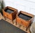 Mid-Century Art Deco Italian Nightstands in Walnut and Glass Top, 1950s, Set of 2 For Sale - Image 6 of 10