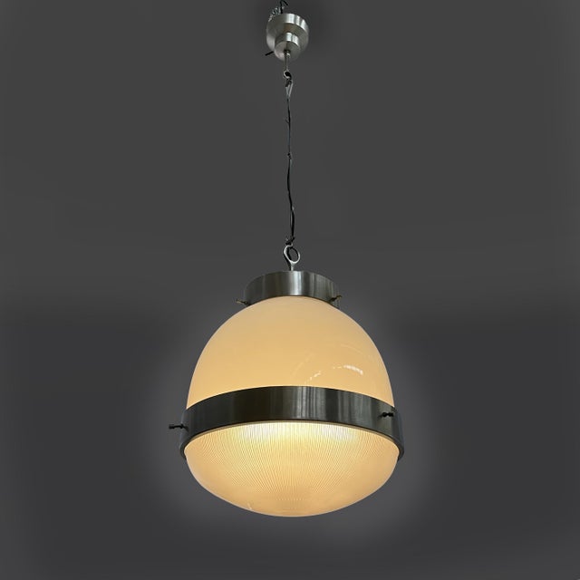 Artemide Mid-Century Modern Italian Delta Pendant Light attributed to Sergio Mazza for Artemide, 1950s For Sale - Image 4 of 11