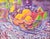 Impressionist Post-Impressionist Bowl Fruit Painting Including the Antiqued Gold Wood Frame For Sale - Image 3 of 5