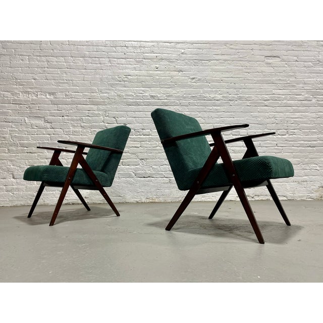 Pair - Mid Century Modern Lounge Chairs, Model B-310 - Made in Poland, C. 1960s For Sale - Image 14 of 14