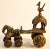 Antique Hindu Bronze Temple Horse and Chariot Statue Toy on Wheels India For Sale - Image 12 of 12