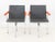 Pair of Il Loft "HI.02" Hils Leather Swivel Arm Chairs, with grey leather seat and back and orange leather arms, with "Il...