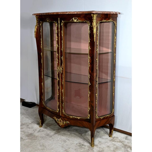 Napoleon III Louis XV Style 2-Door Cabinet, 19th Century For Sale - Image 3 of 18