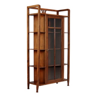 Liberty Display Cabinet in Walnut and Walnut-Stained Beech For Sale
