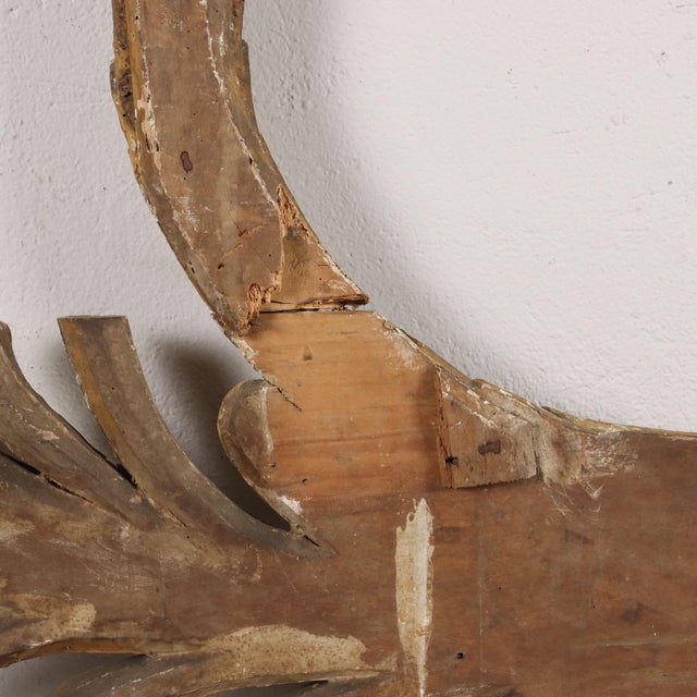19th Century Upper Door Frieze in Carved and Gilded Wood, Italy For Sale - Image 12 of 14