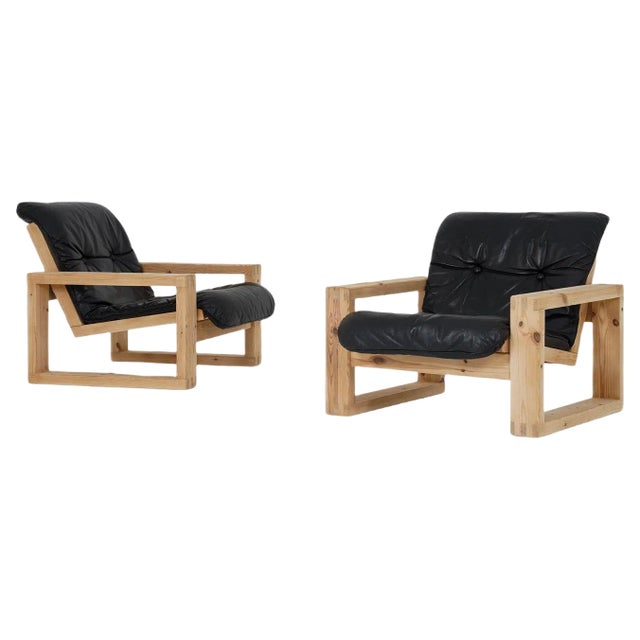 Scandinavian Midcentury Lounge Chairs by Yngve Ekström for Swedese, Set of 2 For Sale