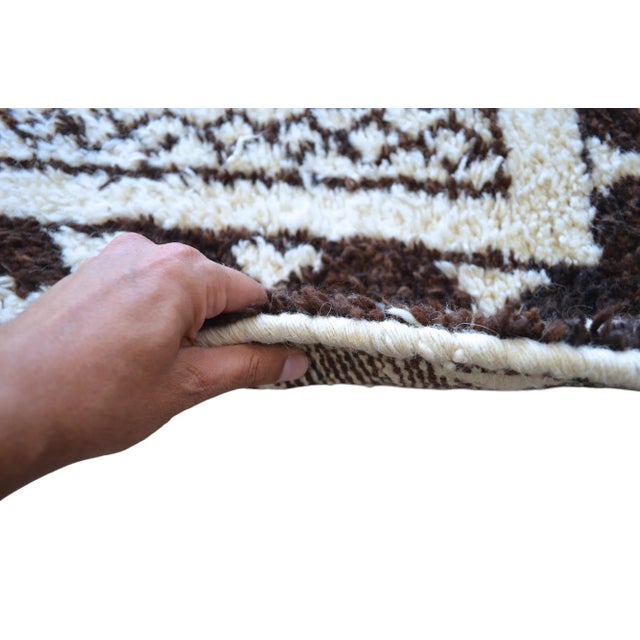 Hand-Knotted Turkish Runner Rug Natural Organic Undyed Wool - 2′9″ × 11′6″ For Sale - Image 12 of 12