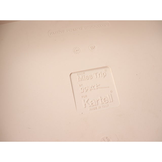 Philippe Starck for Kartell "Miss Trip" Side Dining Chairs in Tan - A Pair For Sale - Image 9 of 11