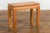 Chinese Late Qing Dynasty Natural Finish Stool or Side Table with Horsehoof Feet For Sale - Image 11 of 13