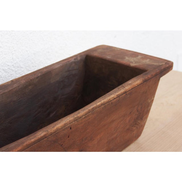 1960s Rustic Farmhouse Handcarved Trough Planter For Sale - Image 5 of 7