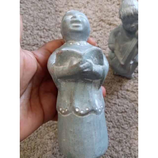 Gorgeous Pair of Signed Isabel Bloom Winged Musical Angels For Sale In Dallas - Image 6 of 8