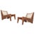 Brown Kangaroo Low Armchairs by Pierre Jeanneret for Cassina, Set of 2 For Sale - Image 8 of 8