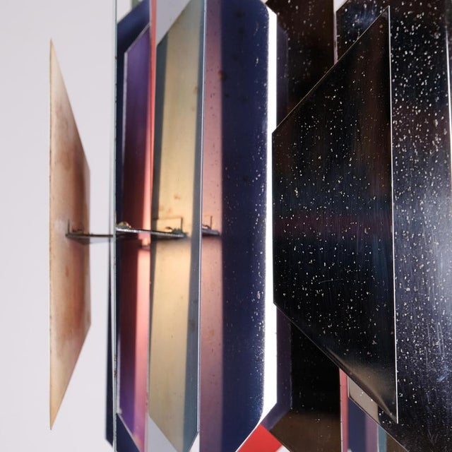 Brown Tivoli Pendant in Chromed and Lacquered Metal by Simon P. Henningsen for Lyfa 1990s For Sale - Image 8 of 9