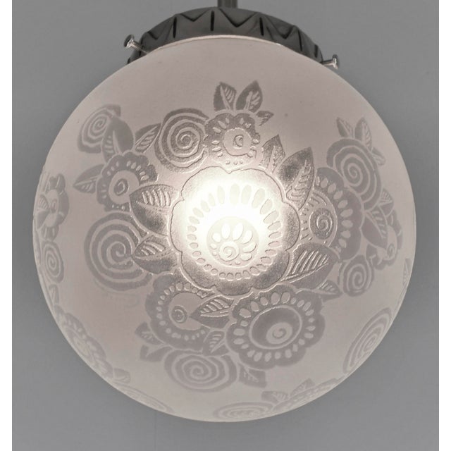 French Art Deco Pendant Light by Leune - 1925 France For Sale - Image 6 of 16