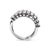 14k White Gold 4.0 Cttw Diamond 5 Row Ring Band (I-J Color, I1-I2 Clarity) - Ring Size 6 For Sale - Image 4 of 6