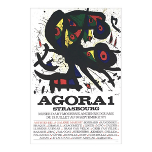 1971 Joan Miro Poster Lithograph Agora