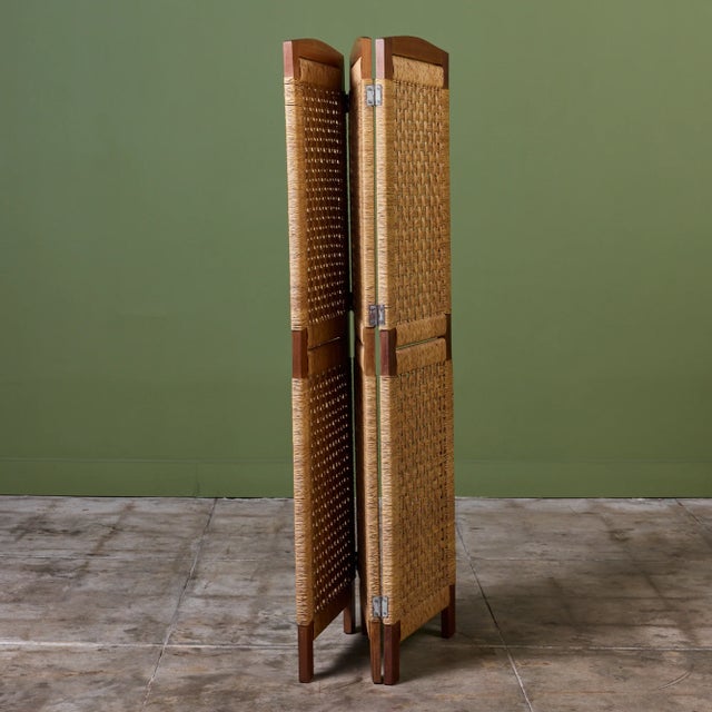 Mid 20th Century Michael Van Beuren Woven Room Divider For Sale - Image 5 of 8