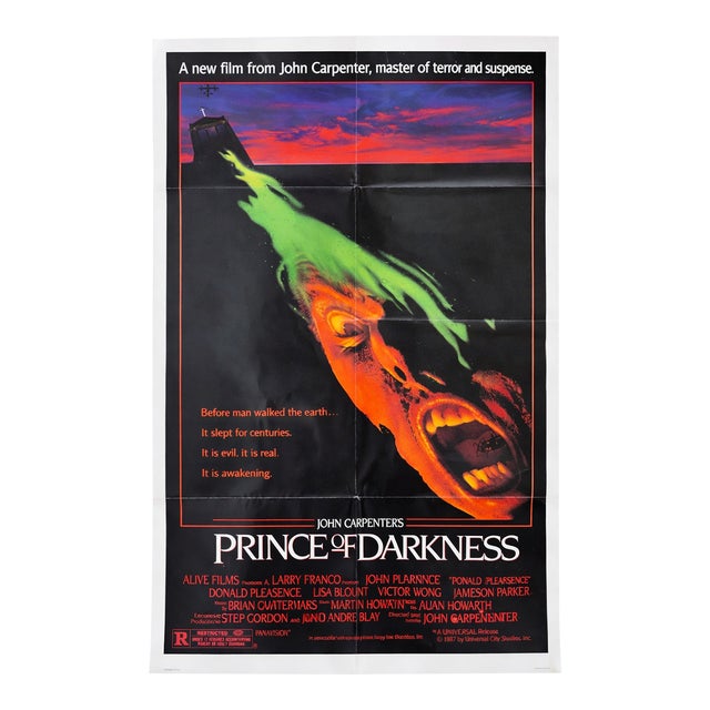 Vintage Horror John Carpenter's Prince of Darkness Original One Sheet Movie Poster For Sale