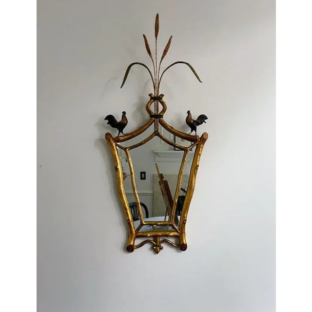 Vintage Carver's Guild Rooster Mirror For Sale - Image 4 of 9