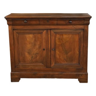 19th Century French Louis Philippe Walnut Buffet For Sale