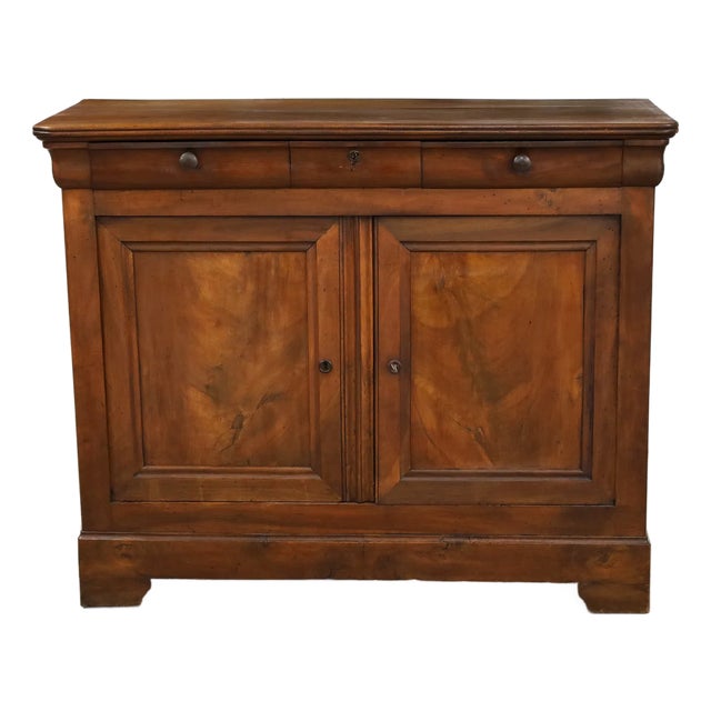 19th Century French Louis Philippe Walnut Buffet For Sale