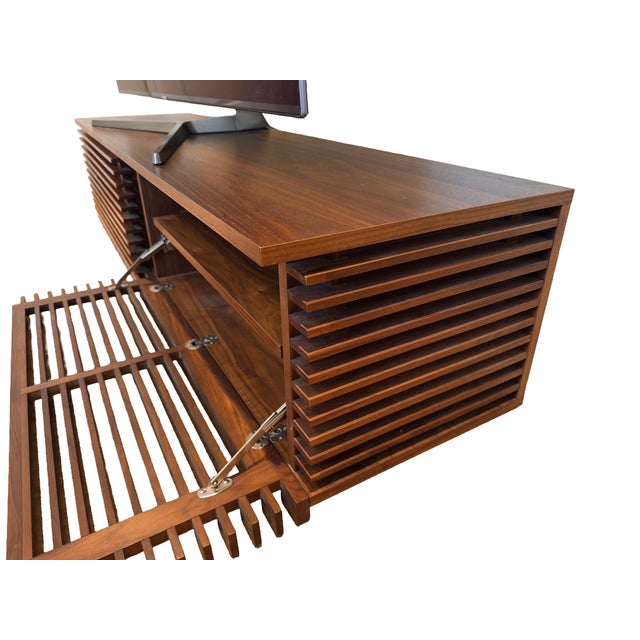 ***Mint Condition Design Within Reach Line Media Console Walnut Wood 71"** For Sale - Image 12 of 18