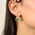 Metal 3.67 Ct Natural Emerald and Diamond Bridal Stud Earrings in 18k Solid Gold For Sale - Image 7 of 12