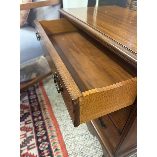 Vintage Small 3 Drawer Georgian Commode With Chippendale Style Brasses For Sale - Image 9 of 12