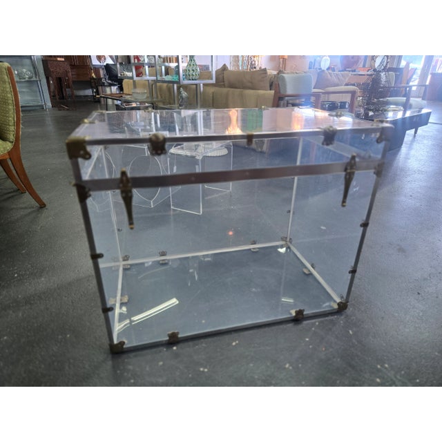 Surrealism Large Vintage Lucite Trunk For Sale - Image 3 of 8