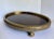 Traditional Neoclassical Oval Wood and Brass Footed Tray For Sale - Image 4 of 12
