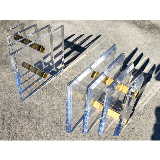 Charles Hollis Jones Lucite Coffee Table For Sale In Miami - Image 6 of 12