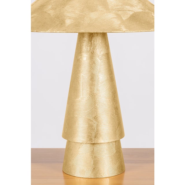 Hudson Valley Lighting Foxton 18 in. 1 Light Table Lamp in Vintage Gold Leaf Finish For Sale In New York - Image 6 of 11