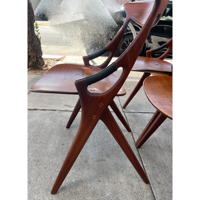 1950s Set of Six Arne Hovmand-Olsen Teak Dining Chairs, Circa 1959 For Sale - Image 5 of 7