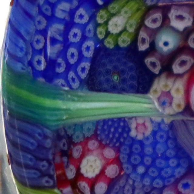 English Whitefriars Glass Millefiori Faceted Glass Paperweight C1920 For Sale - Image 12 of 12
