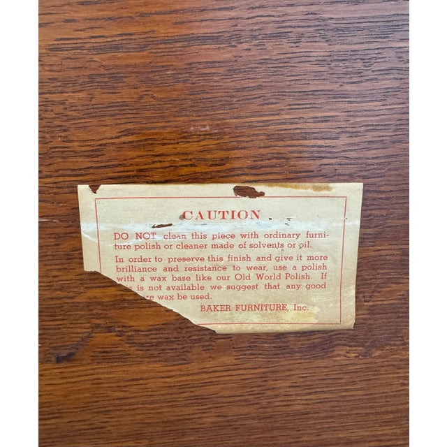 Brown Baker Mahogany Bowfront Sideboard W/ Brass Hardware For Sale - Image 8 of 8