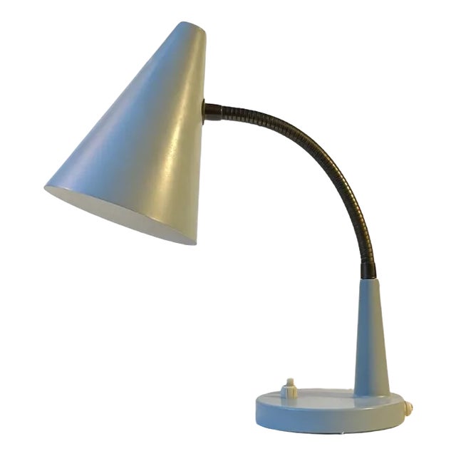 Vintage Scandinavian Grey Table or Wall Lamp by E. S. Horn, 1950s For Sale