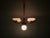 Czech Art Deco Chrome and Opaline Glass Chandelier in Walnut, 1930s For Sale - Image 16 of 17